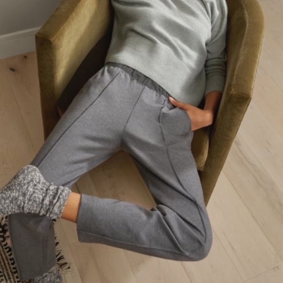 Everlane Pants - Everlane Gray Heathered Charcoal The Dream Pant Pull On Ponte Pants